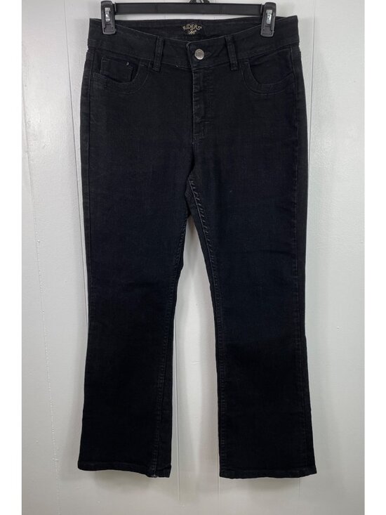 Riders By Lee Denim - Riders By Lee Womens 12P Black Bootcut Jeans Cotton Blend Stretch Denim